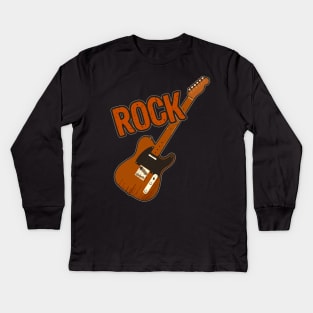 Vintage Guitar Kids Long Sleeve T-Shirt